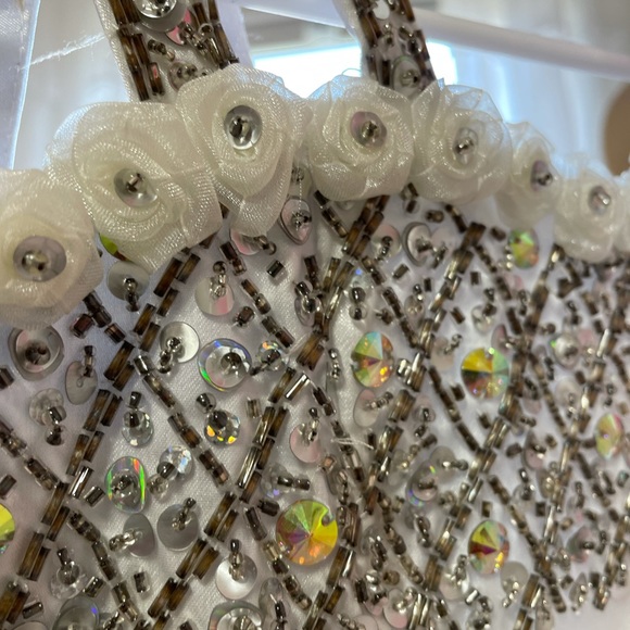 Mac Duggal Sugar pageant / cocktail dress , white size 4 - Picture 7 of 7